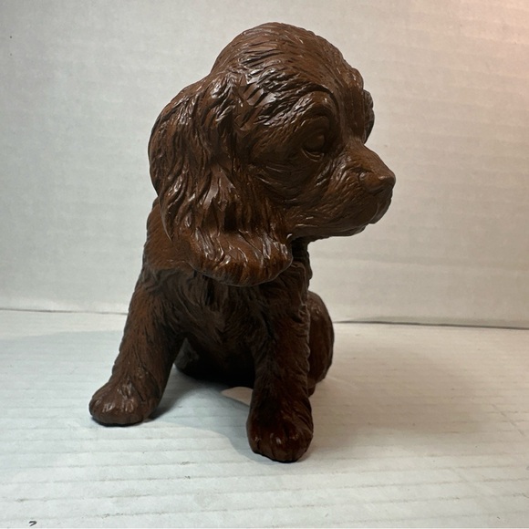 Red Mill MFG Handcrafted Spaniel Dog Figurine Brown Resin Made in USA - Picture 2 of 9